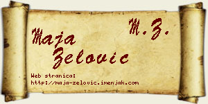 Maja Zelović vizit kartica